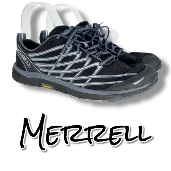 Merrell Shoes - Merrell Bare Access Arc 3 Running Vibram Sneaker Black Silver J06302 Womens 6.5